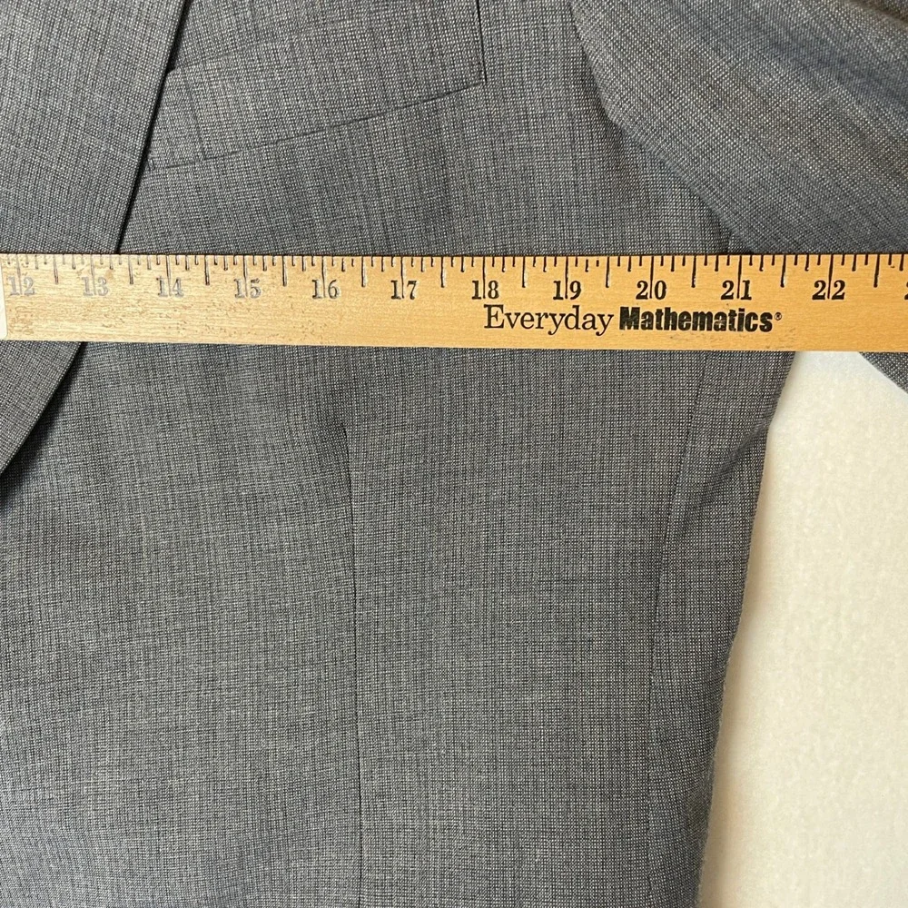 Daks London New York Mens Gray Pinstripe Blazer Sport Coat USA‎ Tailored 44R
